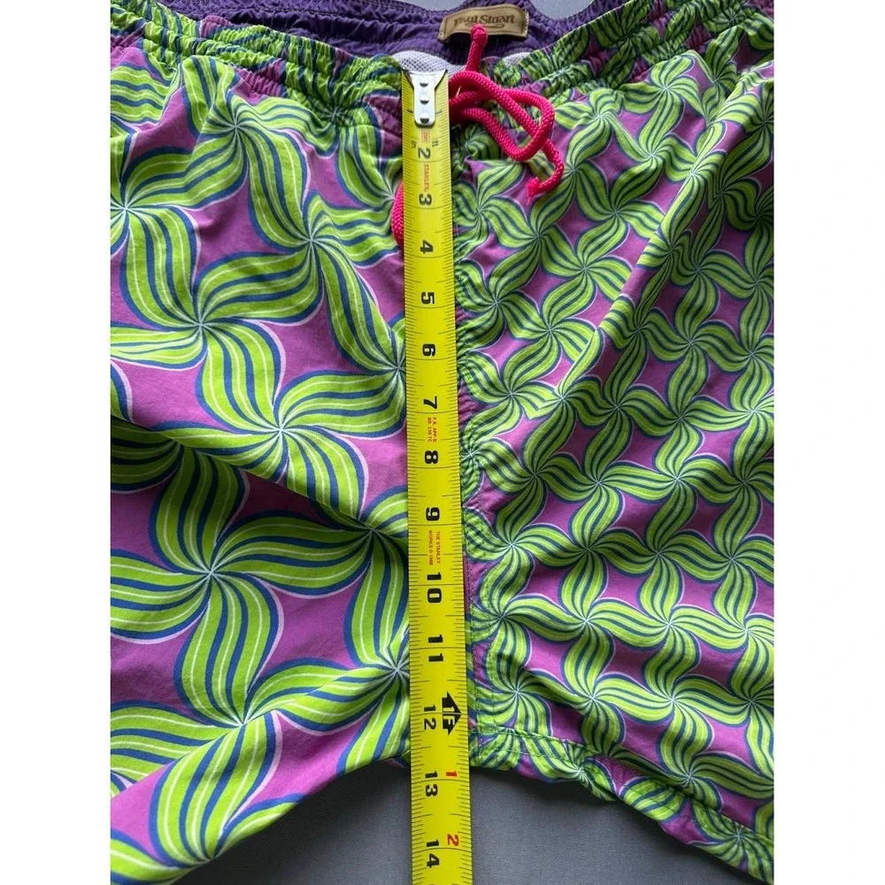 Paul Stuart Swim Trunks Men XL Multicolor‎ Pockets Mesh Drawstring Beach Pool - Picture 9 of 13